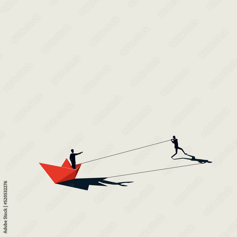 Business and corporate exploitation vector concept. Symbol of bossing, manipulation. Minimal design illustration Business and corporate exploitation vector concept. Symbol of bossing, manipulation. Minimal design illustration