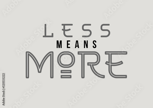 Vector Typographic Poster "Less means more" in Oriental Style