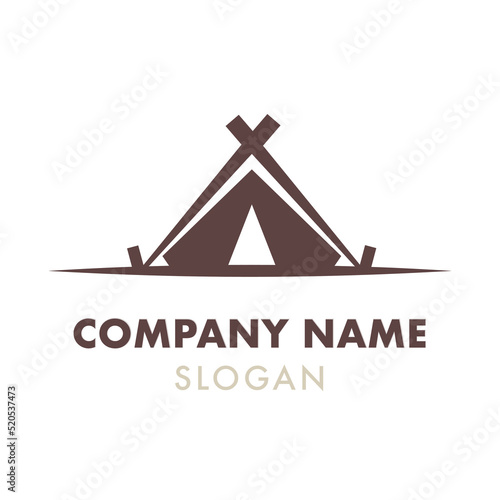 Hiking Tenting Camping Adventure Logo Template Example Travel Outdoor