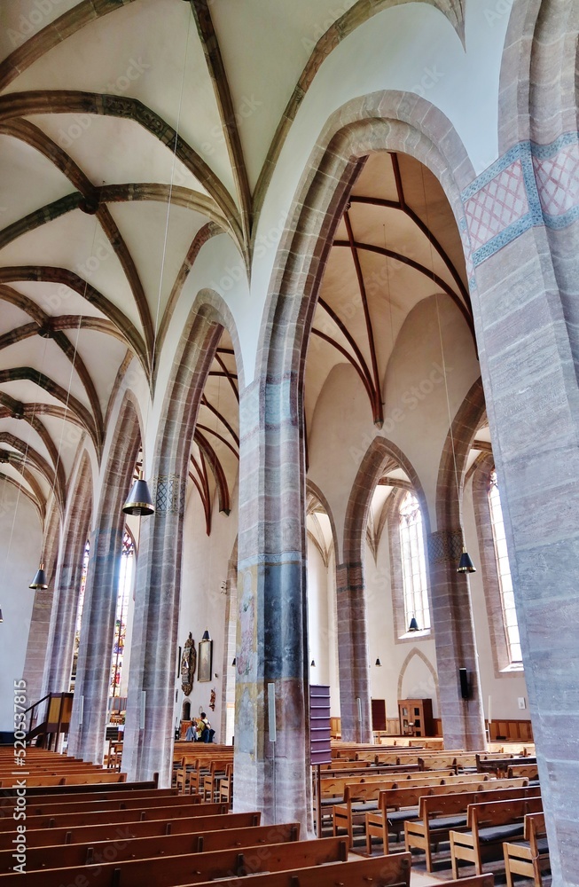 Ansbach, Kirche St. Johannis, Gewölbe Ansbach, Kirche St. Johannis, Gewölbe