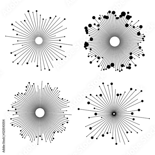 Abstract vector background. Abstract swirl form with connected lines and dots. Consisting of little graphics abstract background vector illustration