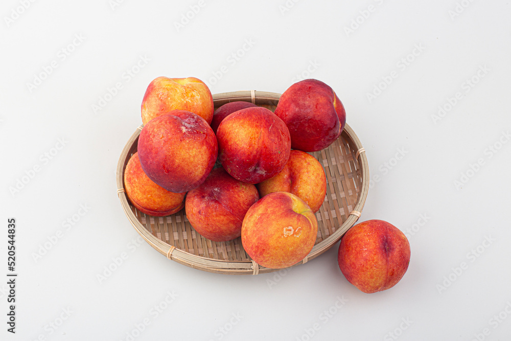Nectarine fruit isolated on white background Nectarine fruit isolated on white background