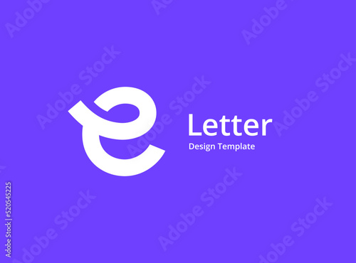 Letter E logo icon design template elements