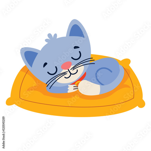 Cartoon Drawing Of A Cat Sleeping