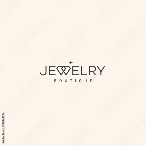 Jewelry lettering logo