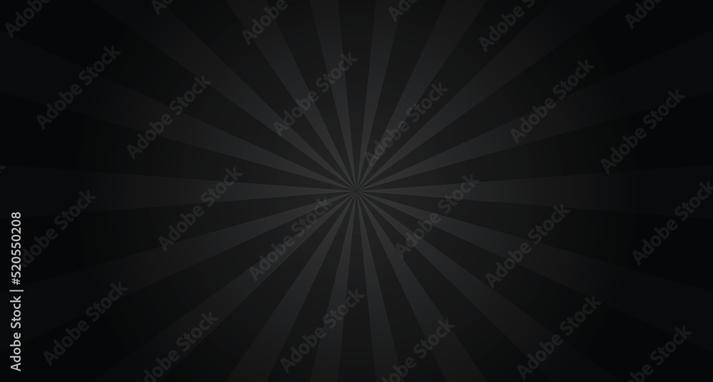 Obraz premium Black starburst gradient vector background. Radial sunburst wallpaper.