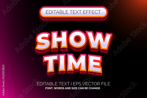 colorfull modern show time simple color text effect