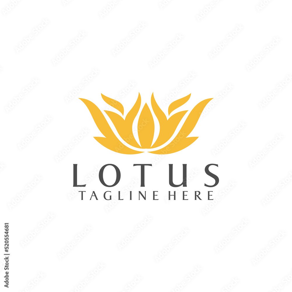 Simple Logo of Lotus Stock Vector for Business and Branding Simple Logo of Lotus Stock Vector for Business and Branding