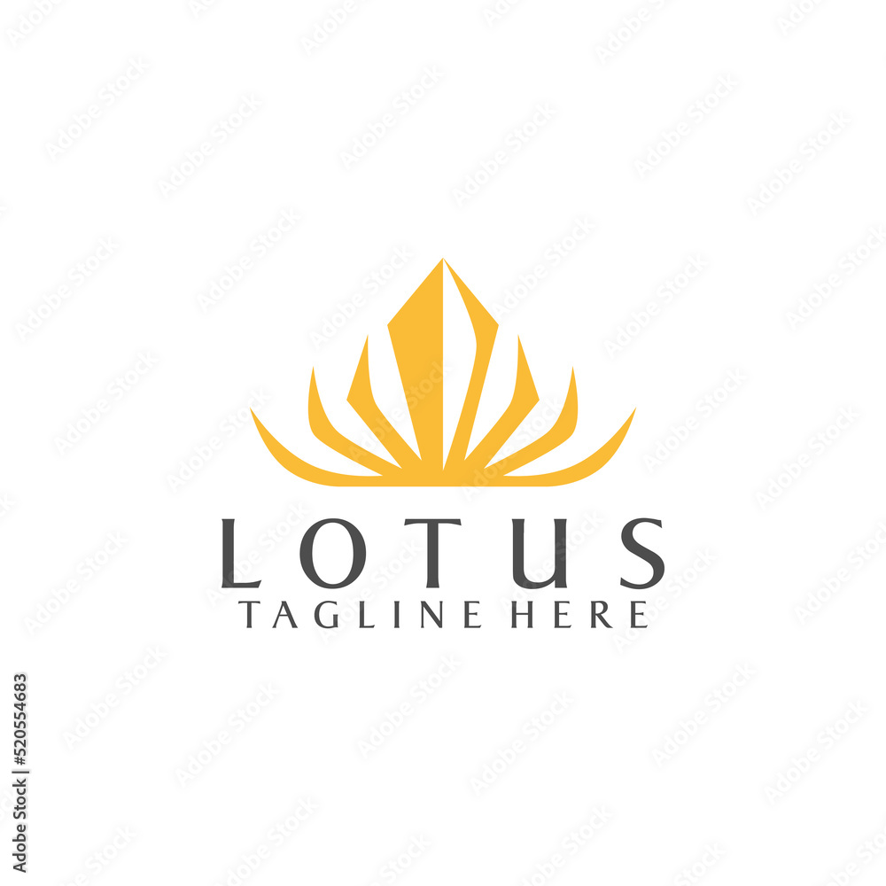 Simple Logo of Lotus Stock Vector for Business and Branding Simple Logo of Lotus Stock Vector for Business and Branding