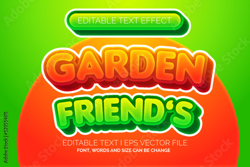 garden friend's game logo style text effect