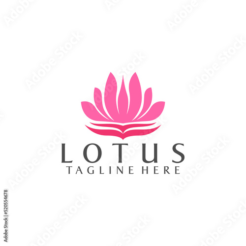 Simple Logo of Lotus Stock Vector for Business and Branding