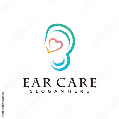 Ear logo concept for health care
