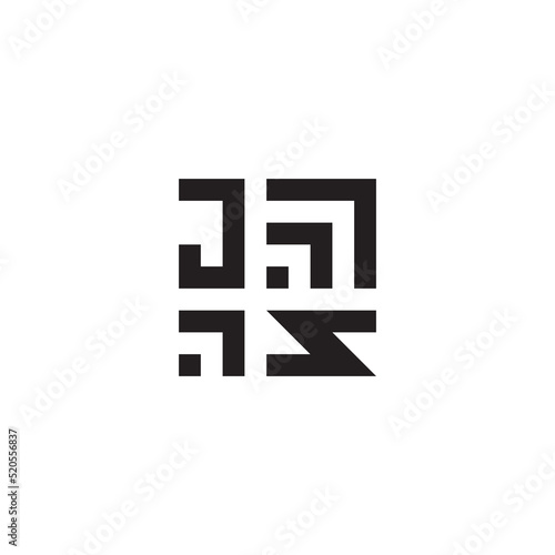 JS abstract initial symbol which is good for digital branding or print