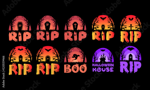 Halloween t-shirt design bundle