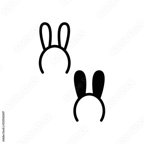 Headband Icon Sign Vector Isolated on White Artboard
