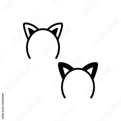 Headband Icon Sign Vector Isolated on White Artboard