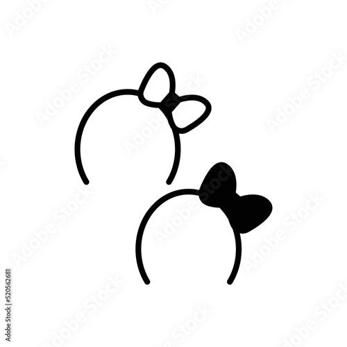 Headband Icon Sign Vector Isolated on White Artboard