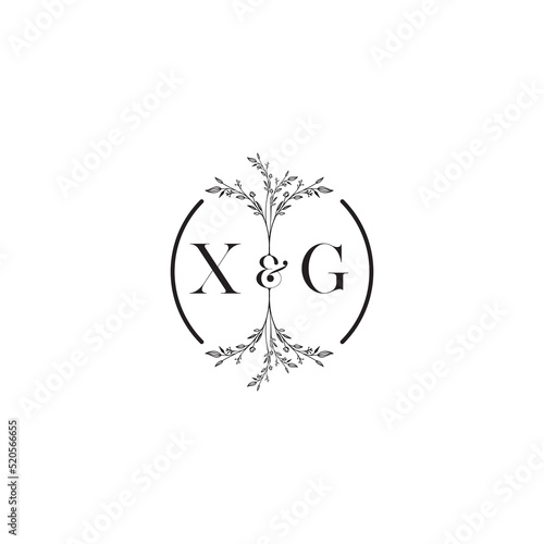 XG vector initial wedding logo symbol which is good for digital branding or print