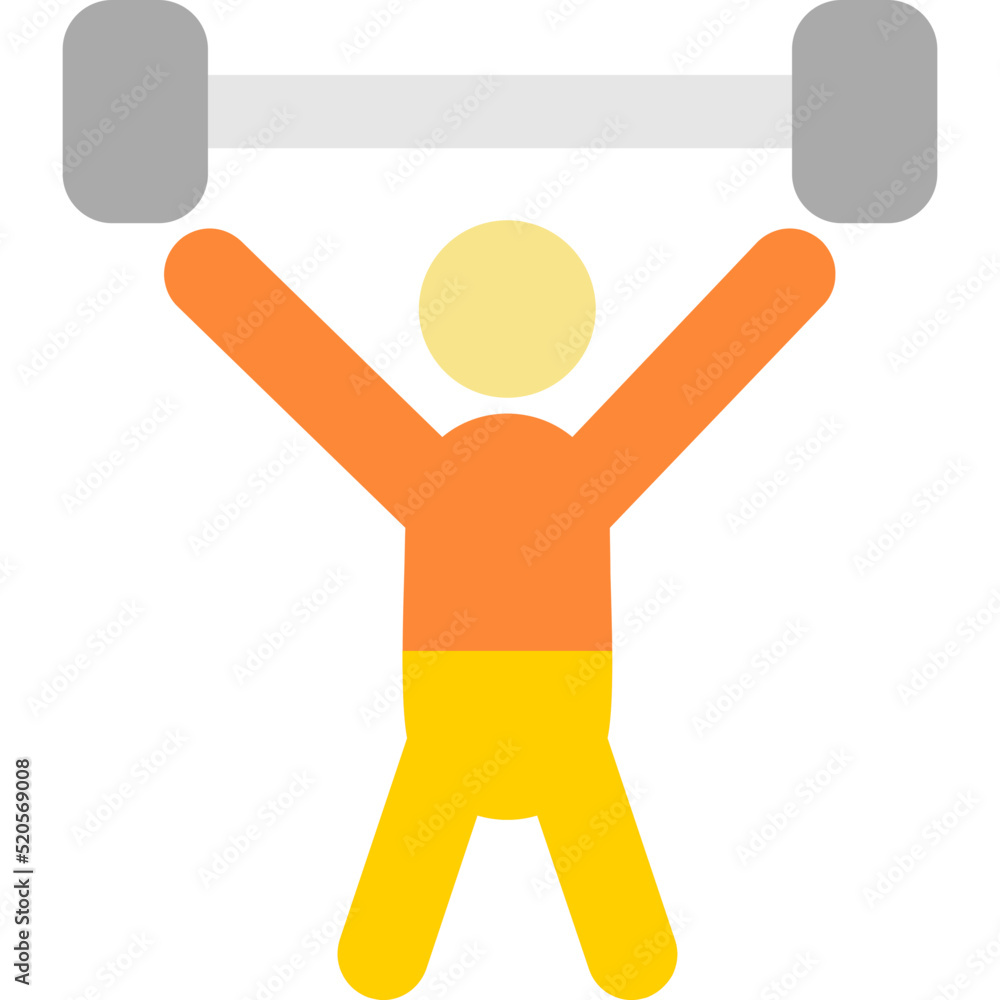 Weight Lifting Person Icon Weight Lifting Person Icon