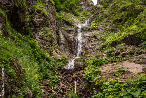 Obraz na płótnie Small waterfall in the Caucasian mountains w salonie
