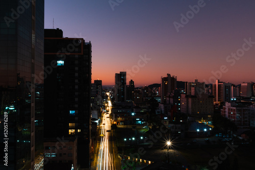 City skyline at night