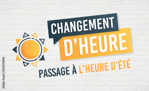 Changement d'heure - Passage à l'heure d'été