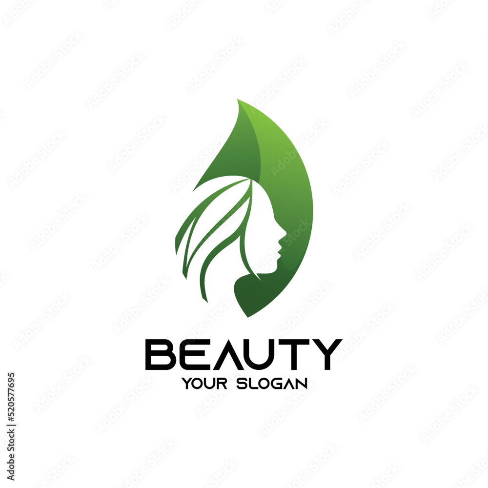 Beauty leaf logo gradient nature Design