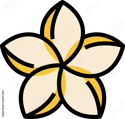 plumeria color outline icon