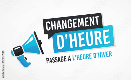 Changement d'heure - Passage à l'heure d'hiver