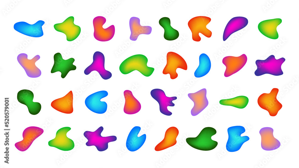 Gradient liquid blob shapes Gradient liquid blob shapes