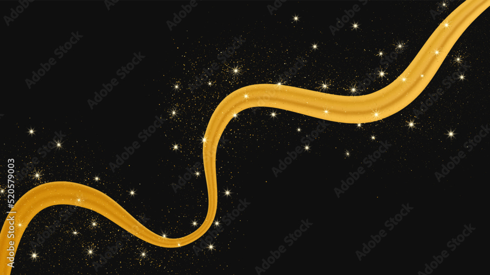 Golden wave with shiny and glitter effect Golden wave with shiny and glitter effect