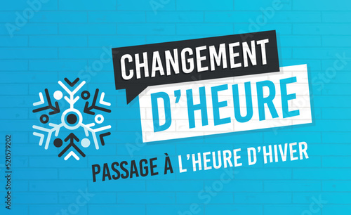 Changement d'heure - Passage à l'heure d'hiver