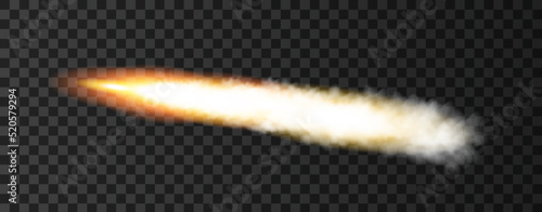 Smoke from military rocket launch.