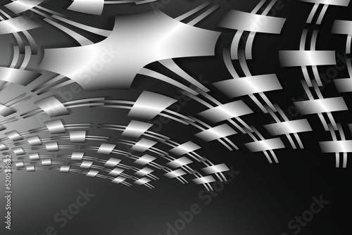 Simple wallpaper with black background and silver patterns