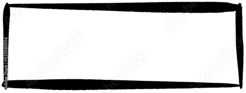 Sfondo banner orizzontale bianco con cornice nera inchiostro photo