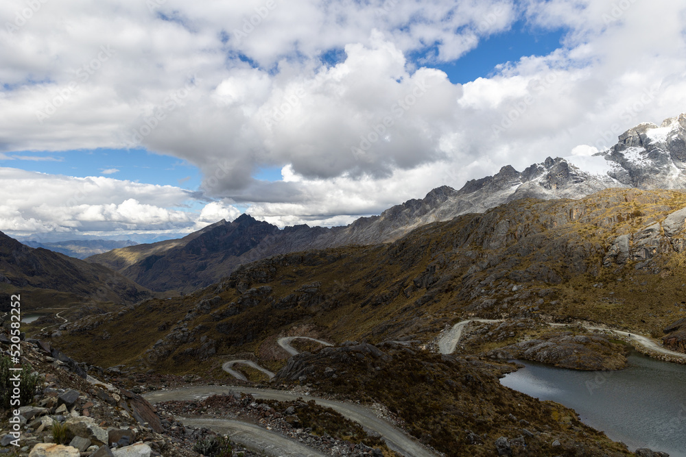 Fototapeta premium landscape in the mountains, Peruvian road.