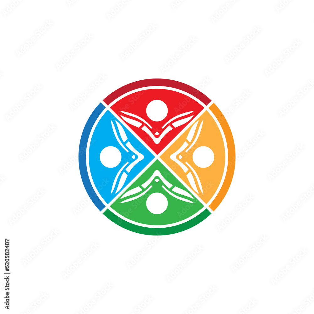 Community, network and social icon Community, network and social icon