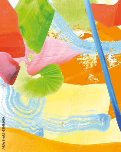 Abstract illustration for poster, banner or postcard. Watercolor brush strokes. Vector background