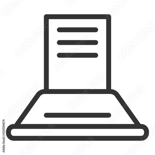 Kitchen hood over the stove to remove fumes - icon, illustration on white background, outline style