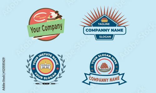 Icon pack Vintage Vector Retro Logo Designs For Instate Business Banner Company