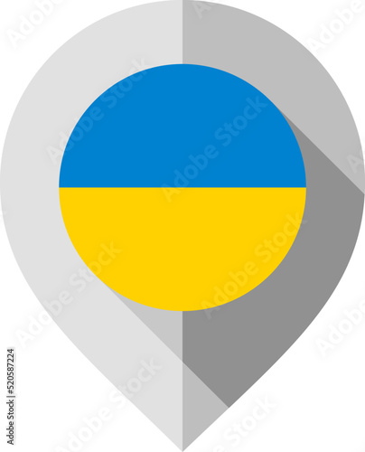 Free Download Flag of Ukraine, maps pin - GFXLoad