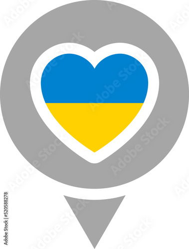 Flag of Ukraine, maps pin Free Download Flag of Ukraine, maps pin - GFXLoad