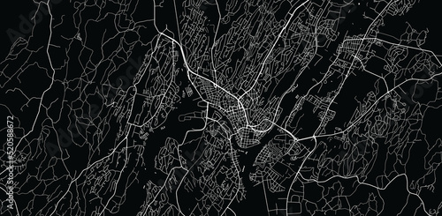 Urban vector city map of Fredrikstad, Norway, Europe