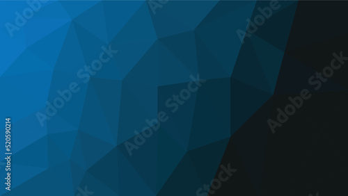 blue and black themed triangle low poly simple stylish background. Vector and illustration for your work and business