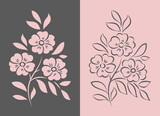 Simple vector floral element. 
