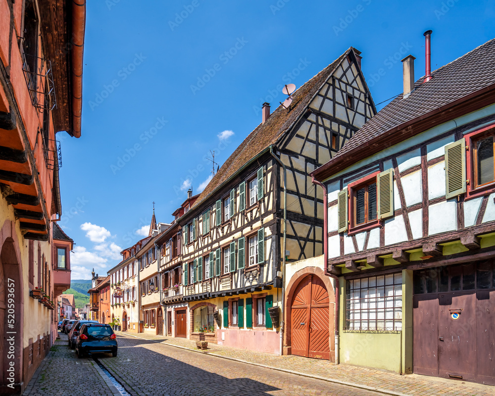 Altstadt, Kientzheim, Elsass, Frankreich 