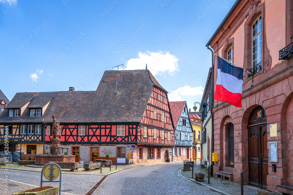 Altstadt, Kientzheim, Elsass, Frankreich Altstadt, Kientzheim, Elsass, Frankreich