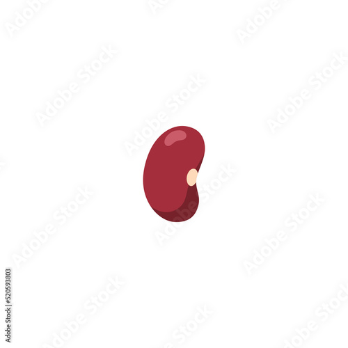 Red kidney or adzuki bean flat icon, vector illustration isolated on white background.