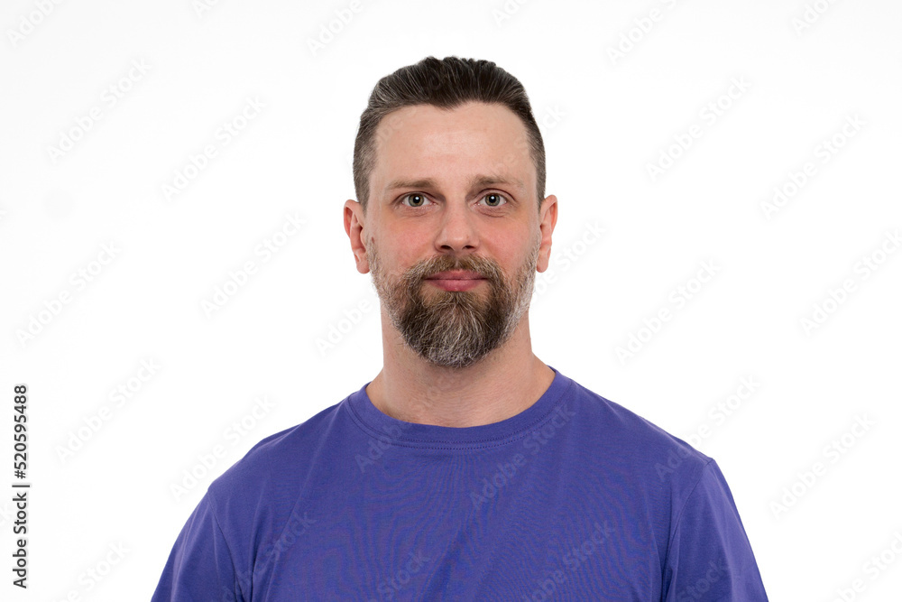 Middle-aged bearded caucasian man Middle-aged bearded caucasian man