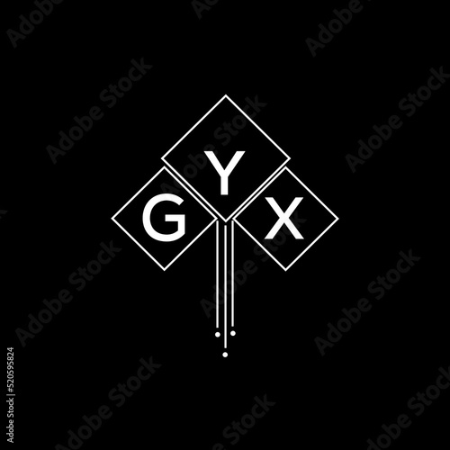 GYX letter logo design with white background in illustrator, GYX vector logo modern alphabet font overlap style.
 photo